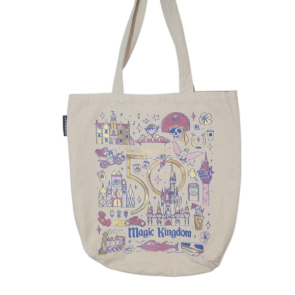 Starbucks Handbags - Walt Disney 50 Anniversary Magic Kingdom Starbucks Been There Series Canvas Bag